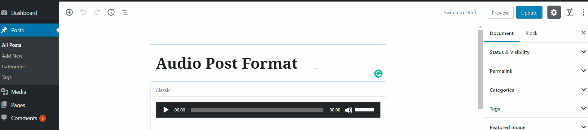 WordPress Permalinks Gutenberg