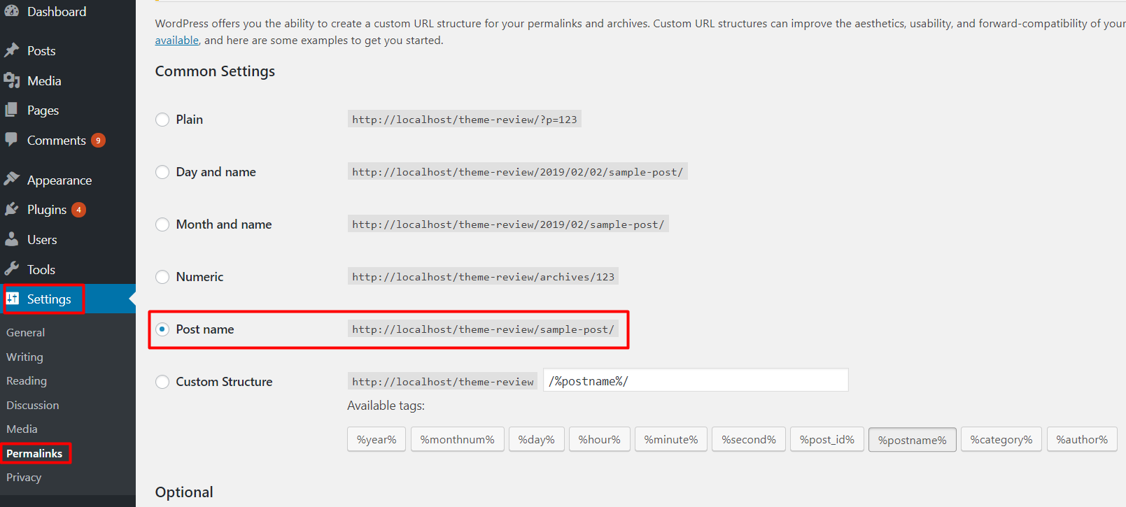 WordPress-Permalinks
