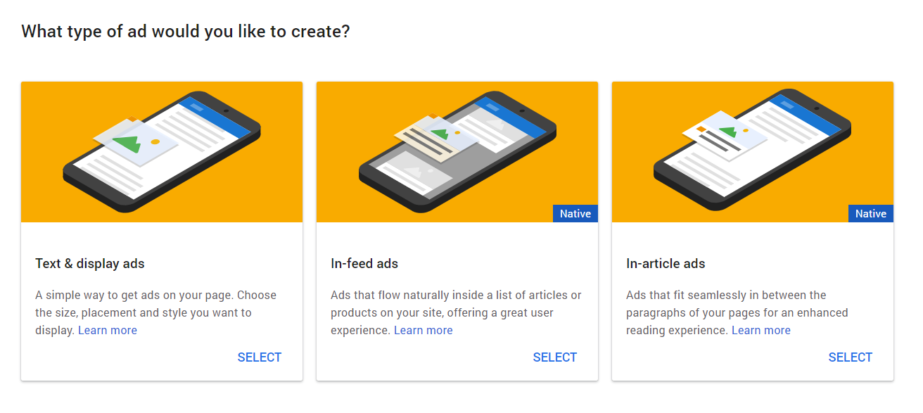 Google AdSense WordPress-Anzeigentyp