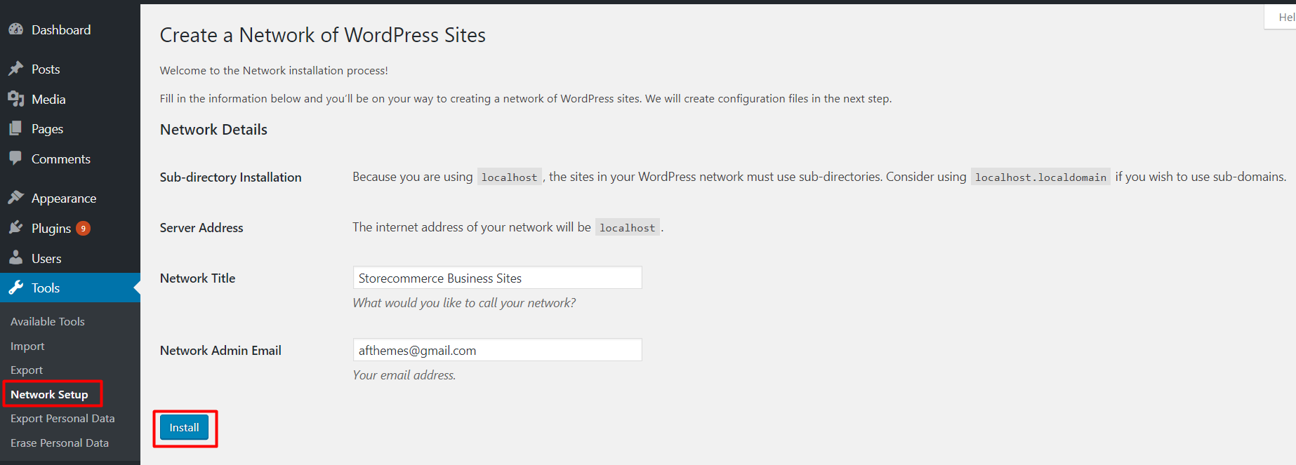 WordPress Multiple Network einrichten