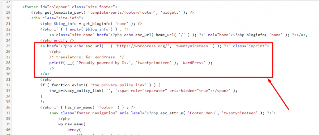 Jak usunąć linki „Powered by WordPress Footer”?