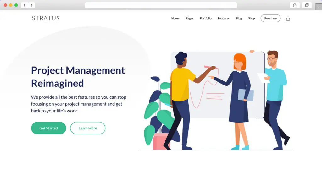 Aplikacja SaaS Software Startup Tech Theme Stratus