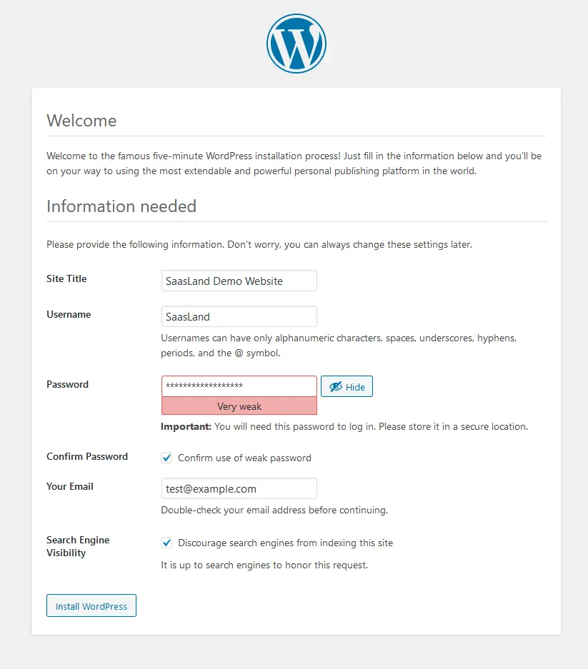 A configuração do WordPress é muito fácil e flexível