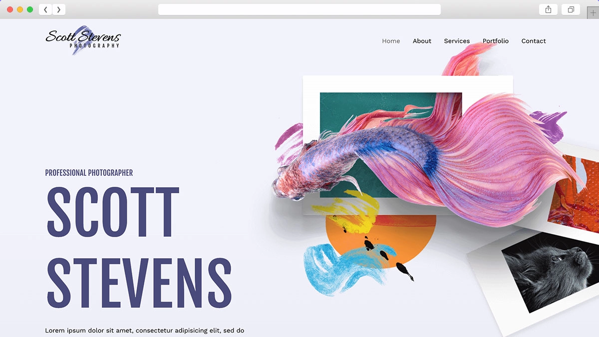 Astra es un tema de WordPress perfecto para shocasing palabra de fotografía.