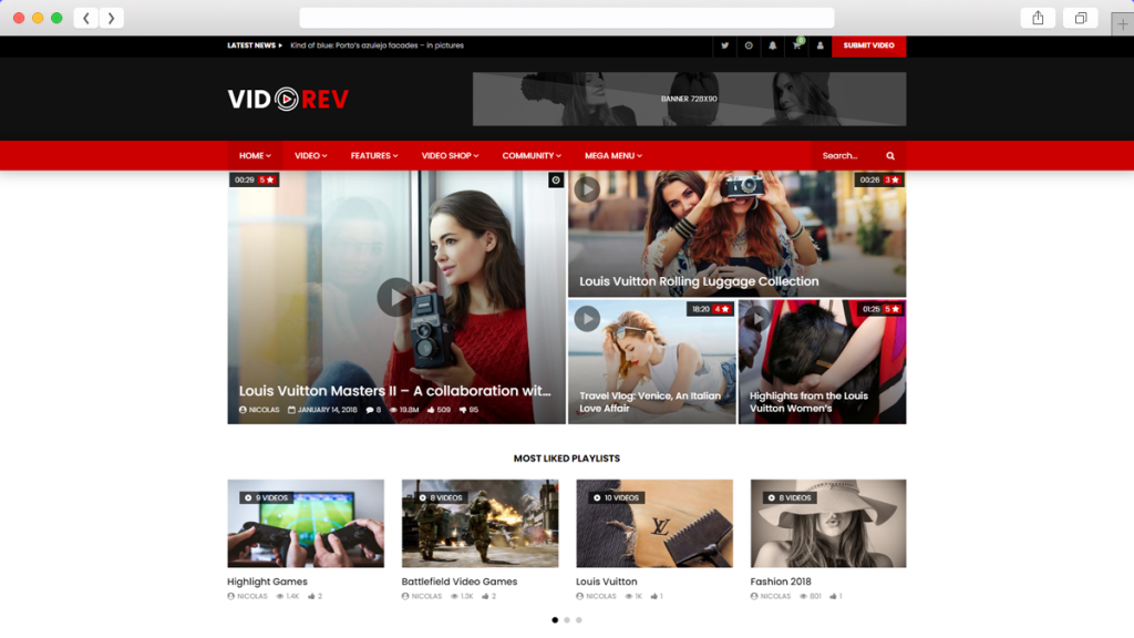 15. Teme WordPress optimizate VideoRev AdSense