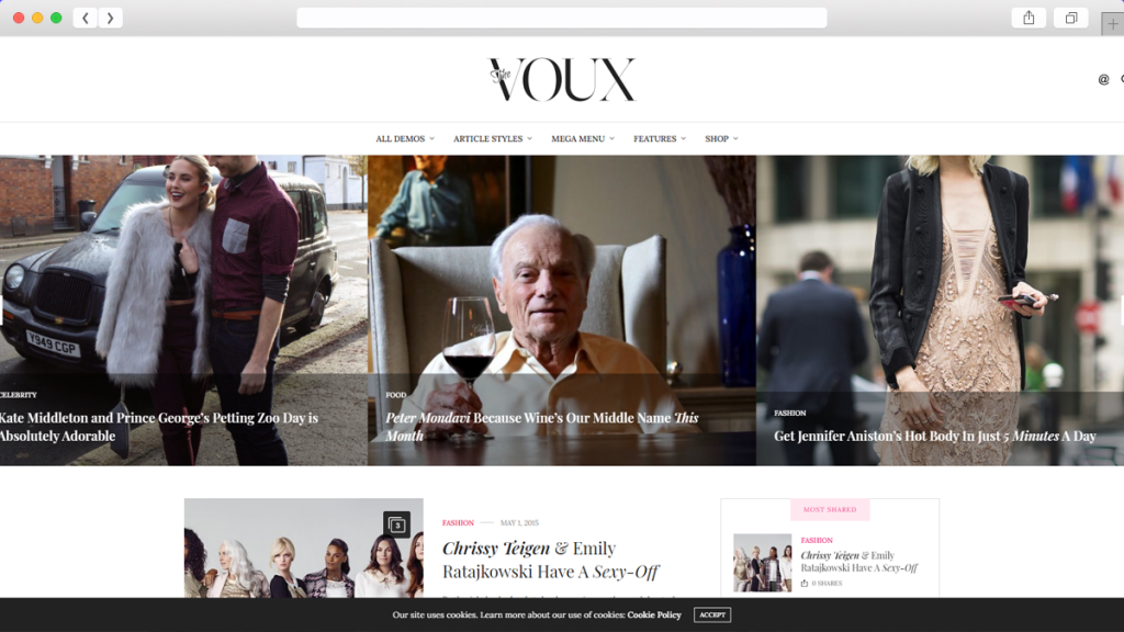 10. Temele WordPress optimizate Voux AdSense