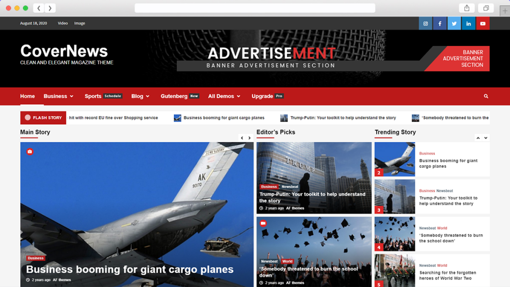 3. Covernews Teme WordPress optimizate AdSense