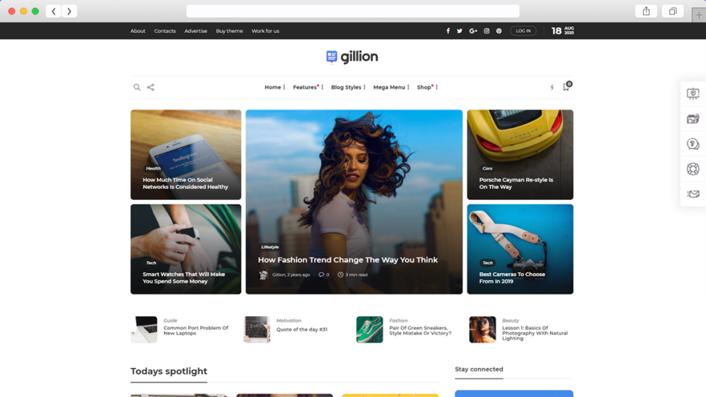 18. Gillion Teme WordPress optimizate AdSense