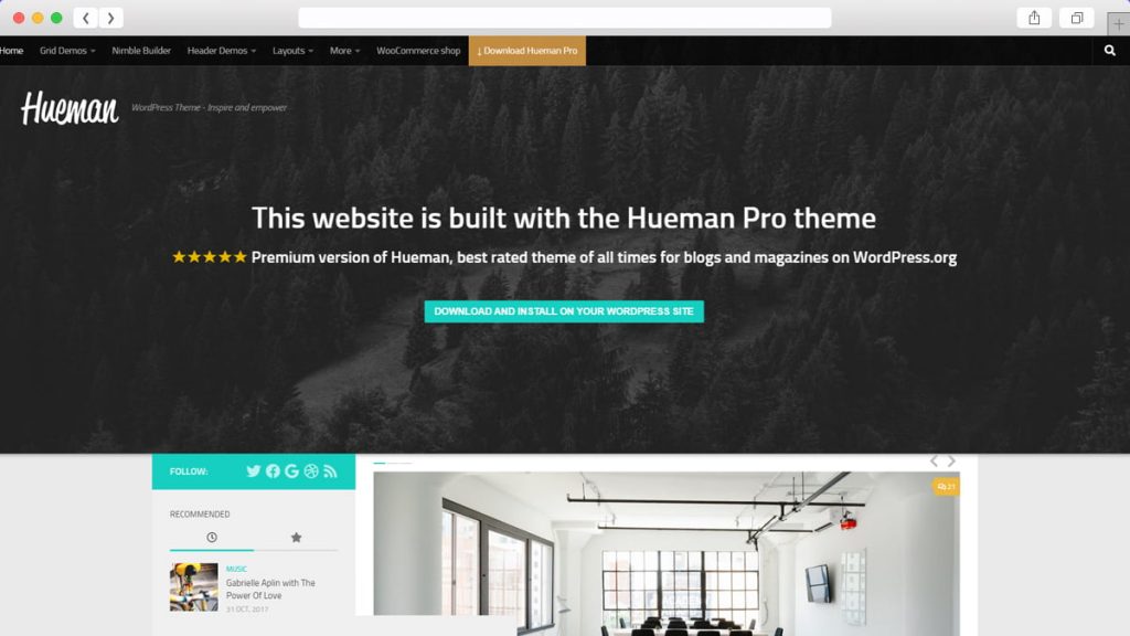 Teme WordPress gratuite Hueman