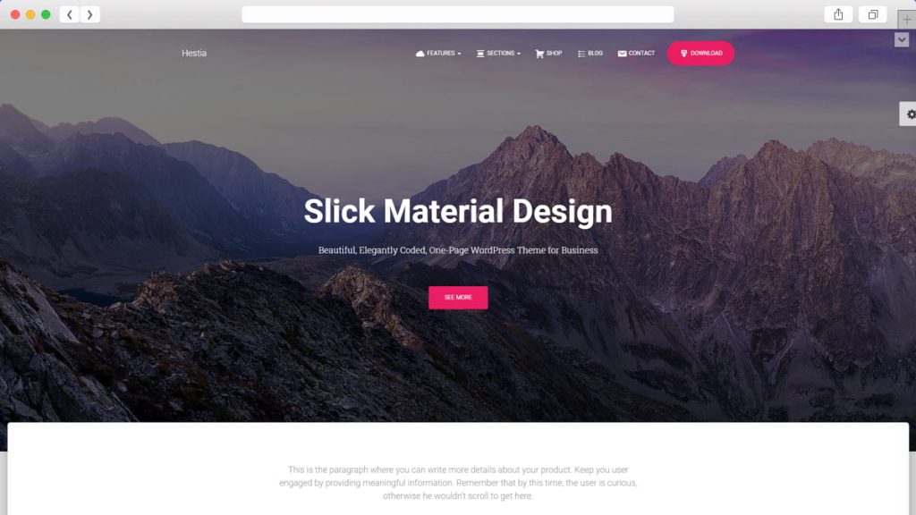 Teme WordPress gratuite Hestia
