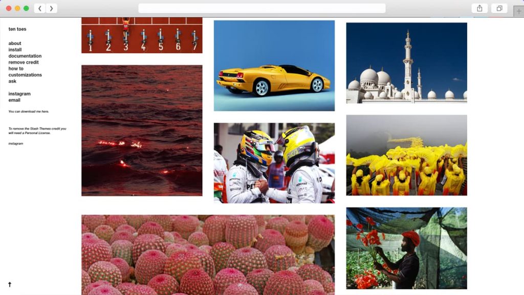 Teme Tumblr gratuite cu zece degete