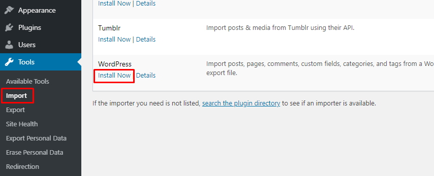 5. WordPress - Importar instalação