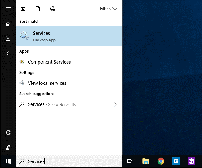 Serviço de pesquisa no Windows