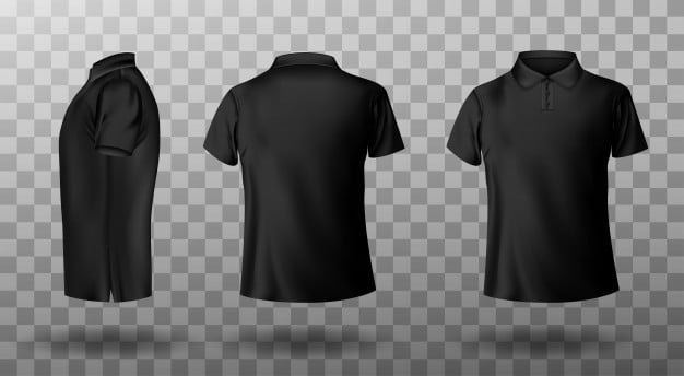 黑色 Polo 衫樣機 PSD