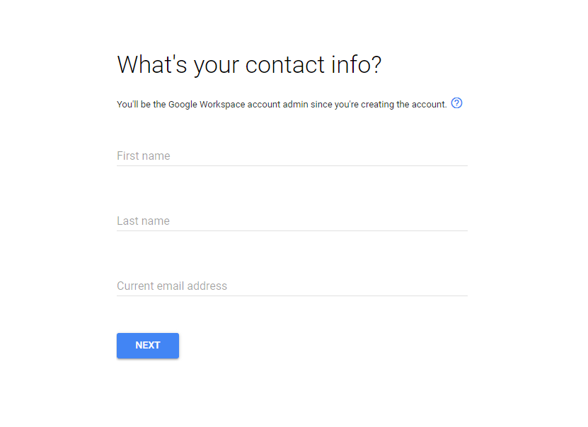 G Suite 上的聯繫信息