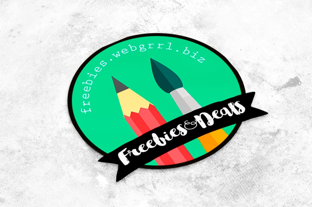 Mock-up de adesivo pré-cortado grátis