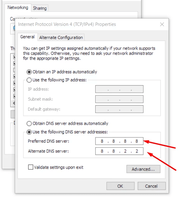 عنوان DNS 8.8.8.8 و 8.8.4.4
