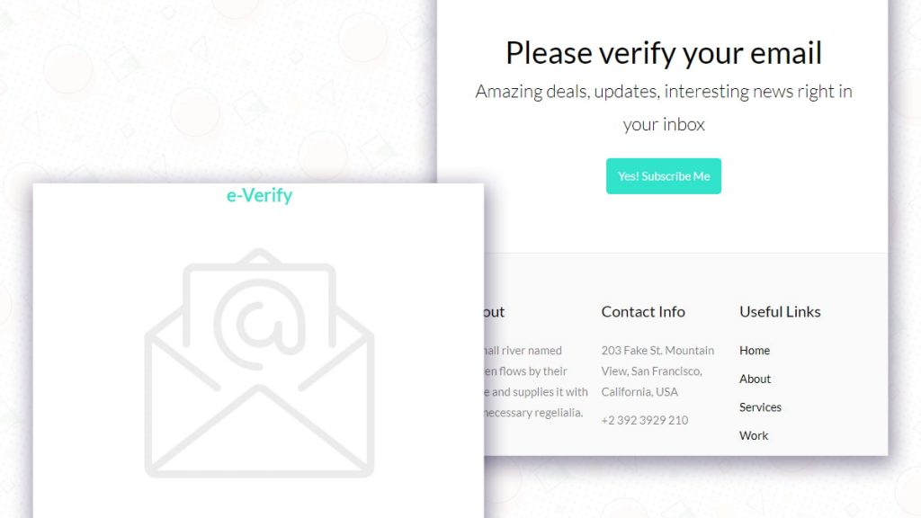 Modelo de verificação de email
