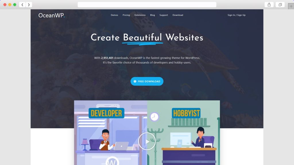 13. Darmowe motywy WordPress na Ocean Wp