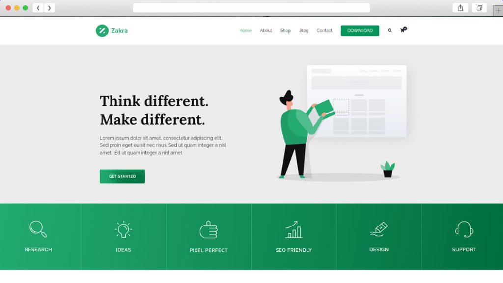 Darmowe motywy WordPress Zakra