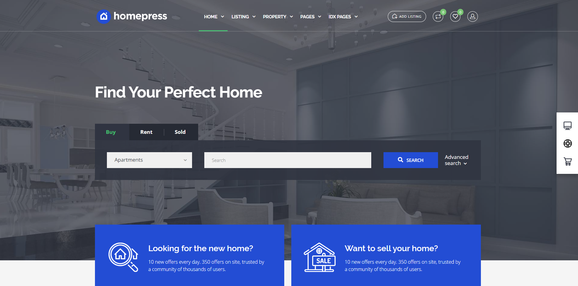 Accueil Presse - Les meilleurs thèmes WordPress pour l'immobilier de Themeforest