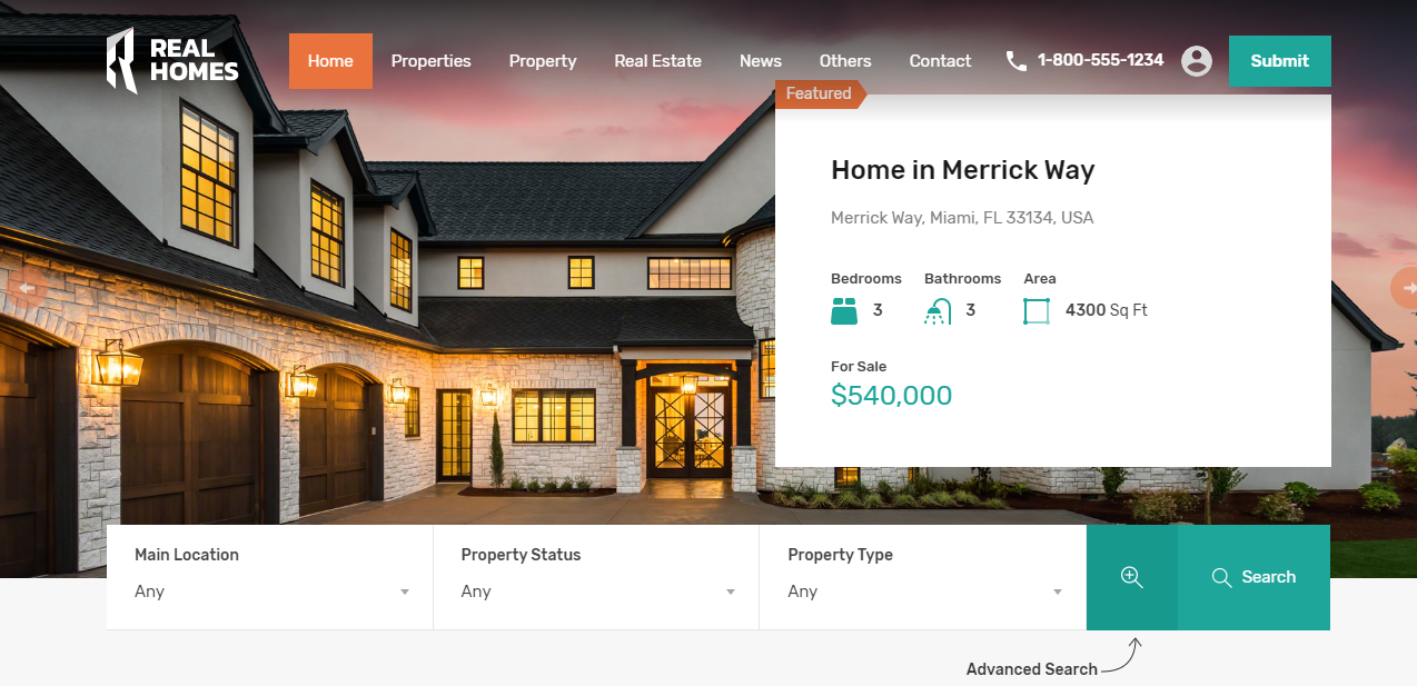 Real Homes - Les meilleurs thèmes WordPress pour l'immobilier de Themeforest