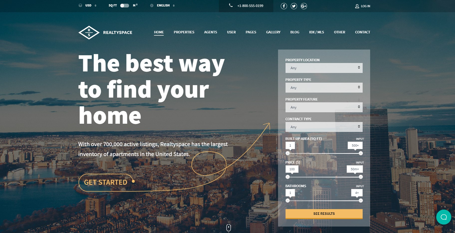 RealtySpace - Les meilleurs thèmes WordPress pour l'immobilier de Themeforest