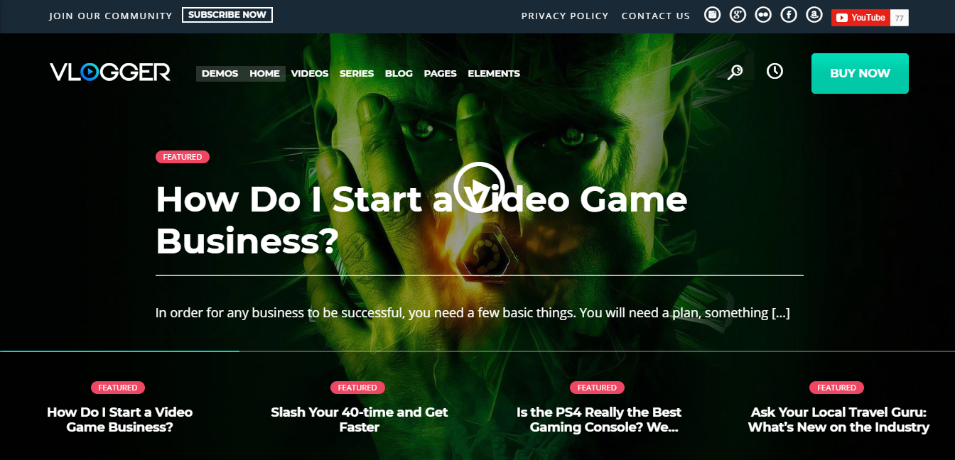 Vlogger - 상위 20개 비디오 테마