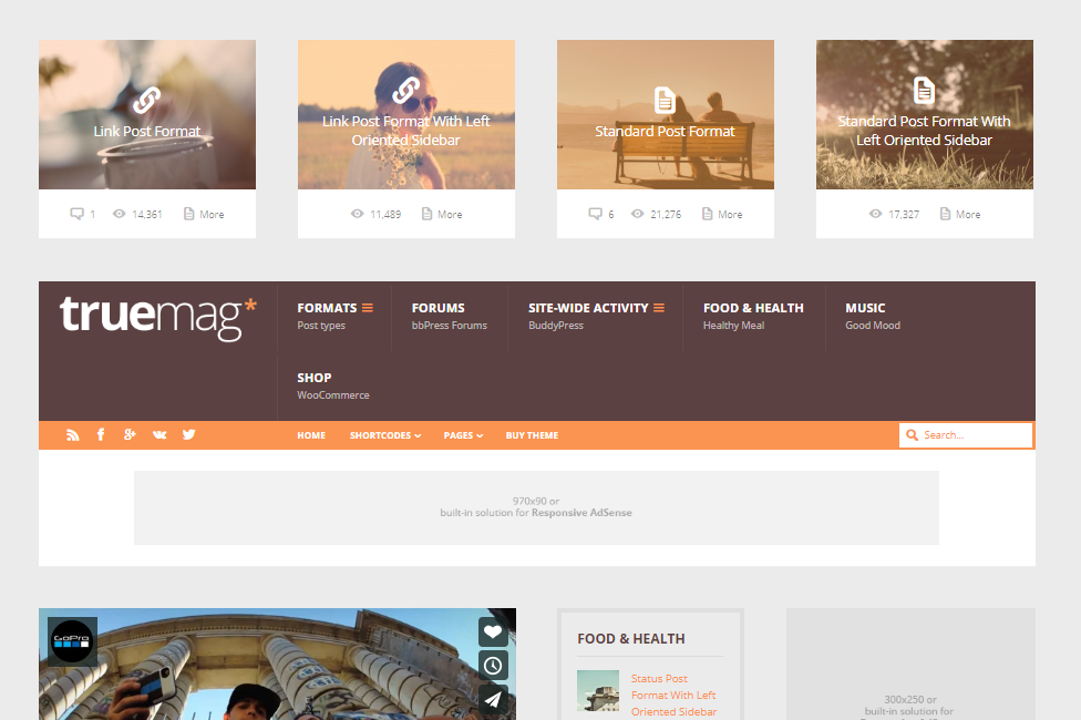 TrueMag - 20개 이상의 최고의 비디오 WordPress 테마