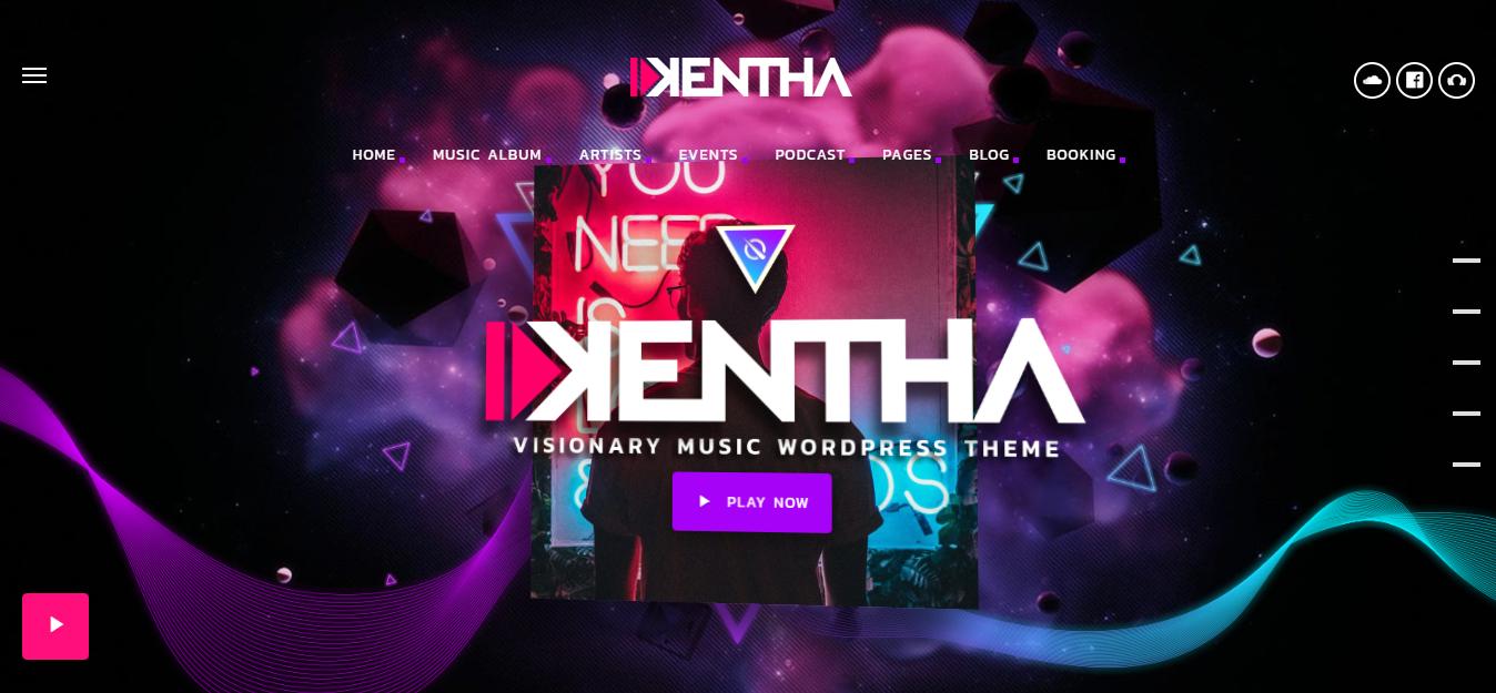 Kentha - Tema musik WordPress untuk multiguna.