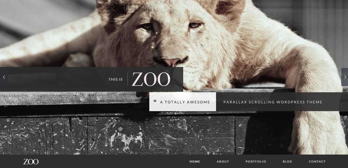 Zoo - 最佳视差 WordPress 主题