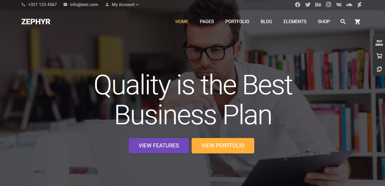 Zephyr - 视差效果主题