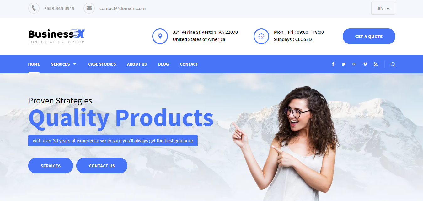 BusinessX 有视差部分