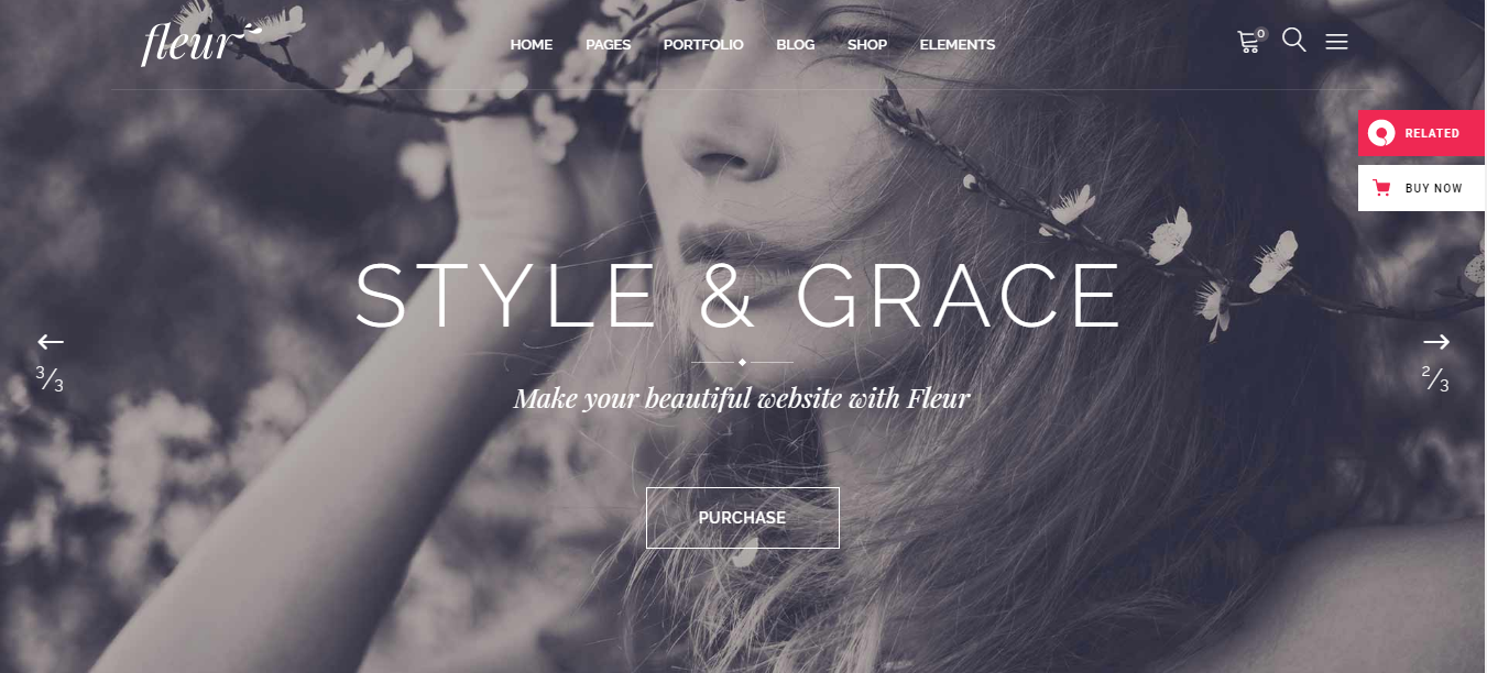 Fleur - 最好的 15 个婚礼婚礼 WordPress 主题