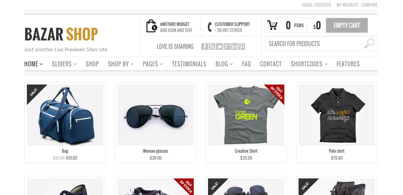 Bazar Shop - 电子商务主题