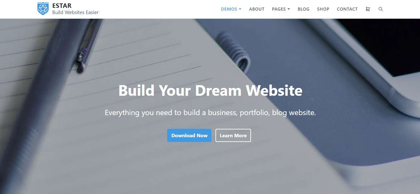 eStar 是一个快速、轻量且高度可定制的主题