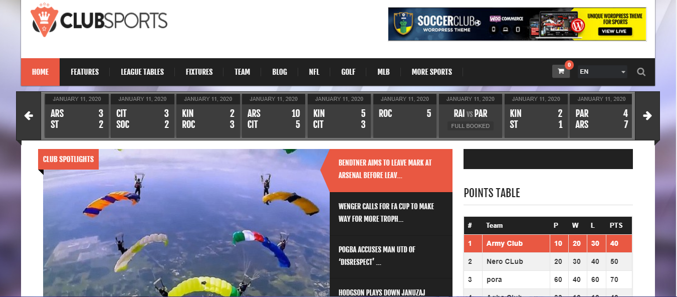 Club Sport - Tema pentru sport