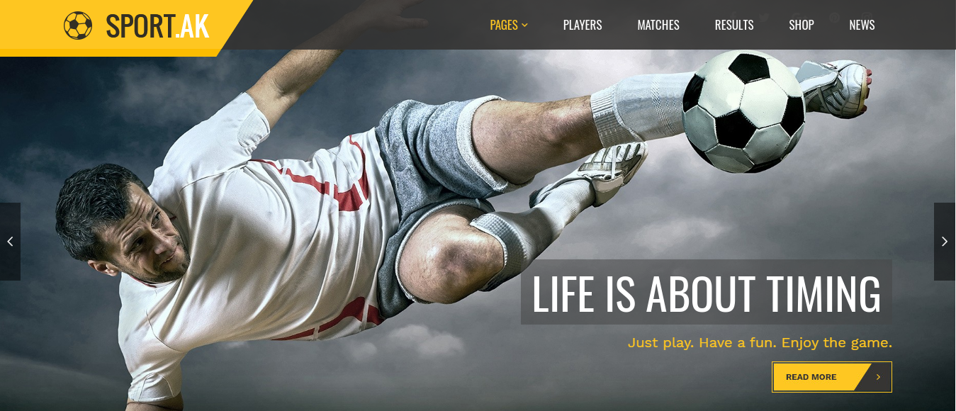 SportAK - Temă pentru site-uri sportive