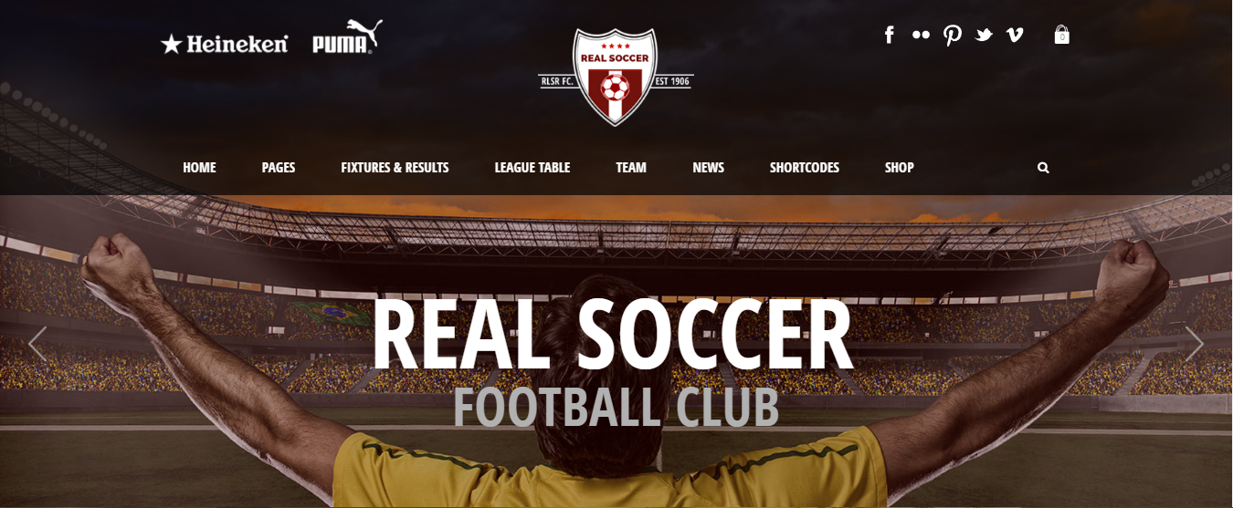 Real Soccer - Teme WordPress pentru site-uri sportive