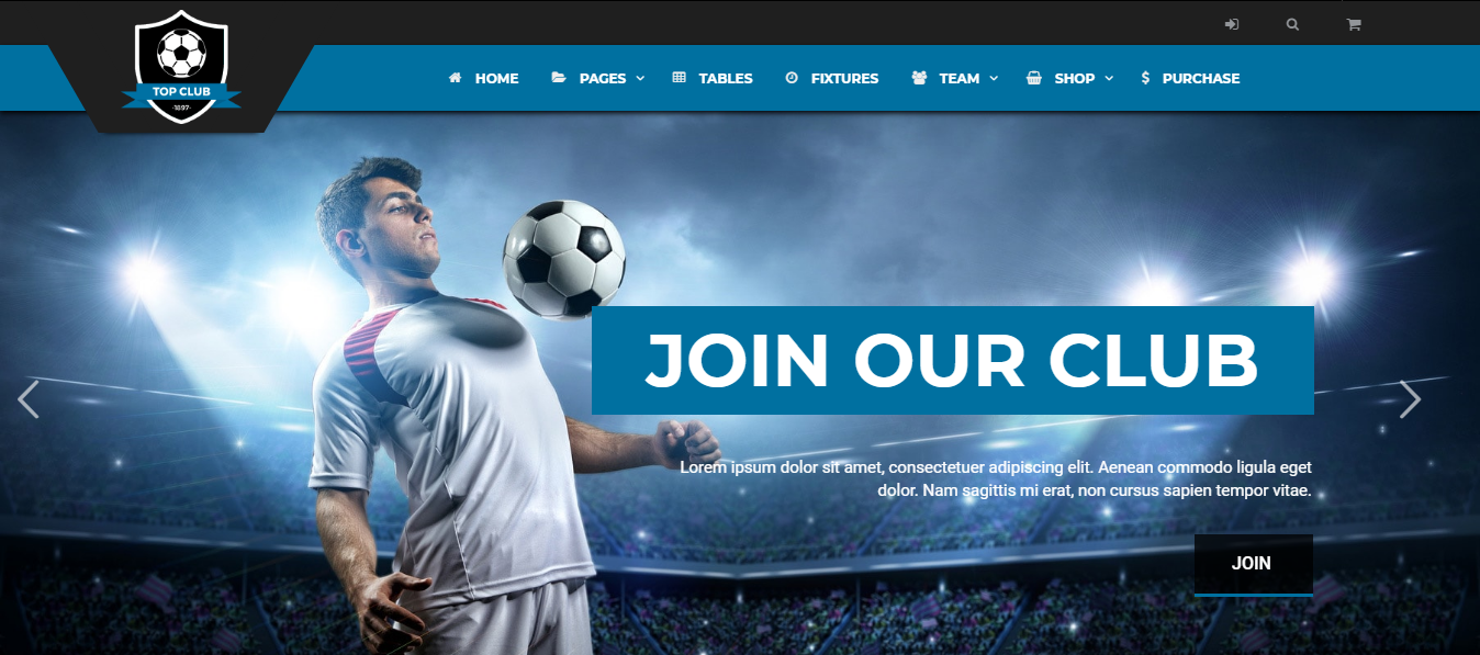 Top Club - Tema WordPress pentru sport