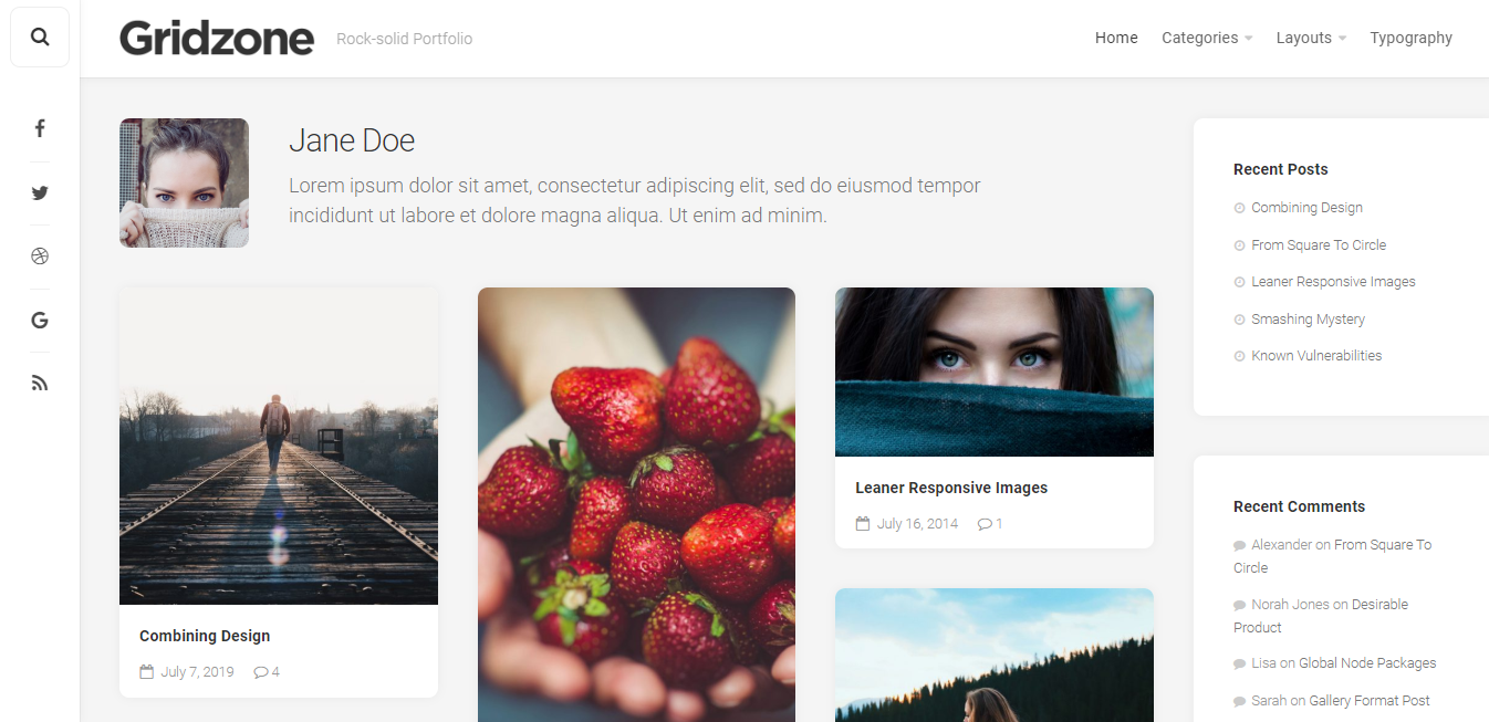 Gridzone - 2020 年最佳设计的投资组合主题