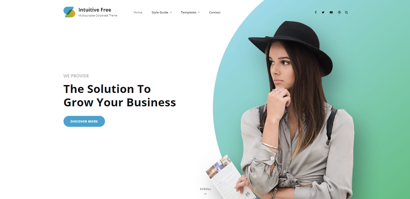 直觀 - 2020 年最佳 10+ 設計的免費企業主題