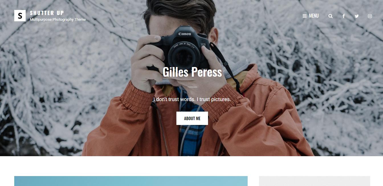 Shutter Up - 免费的 WordPress 摄影主题
