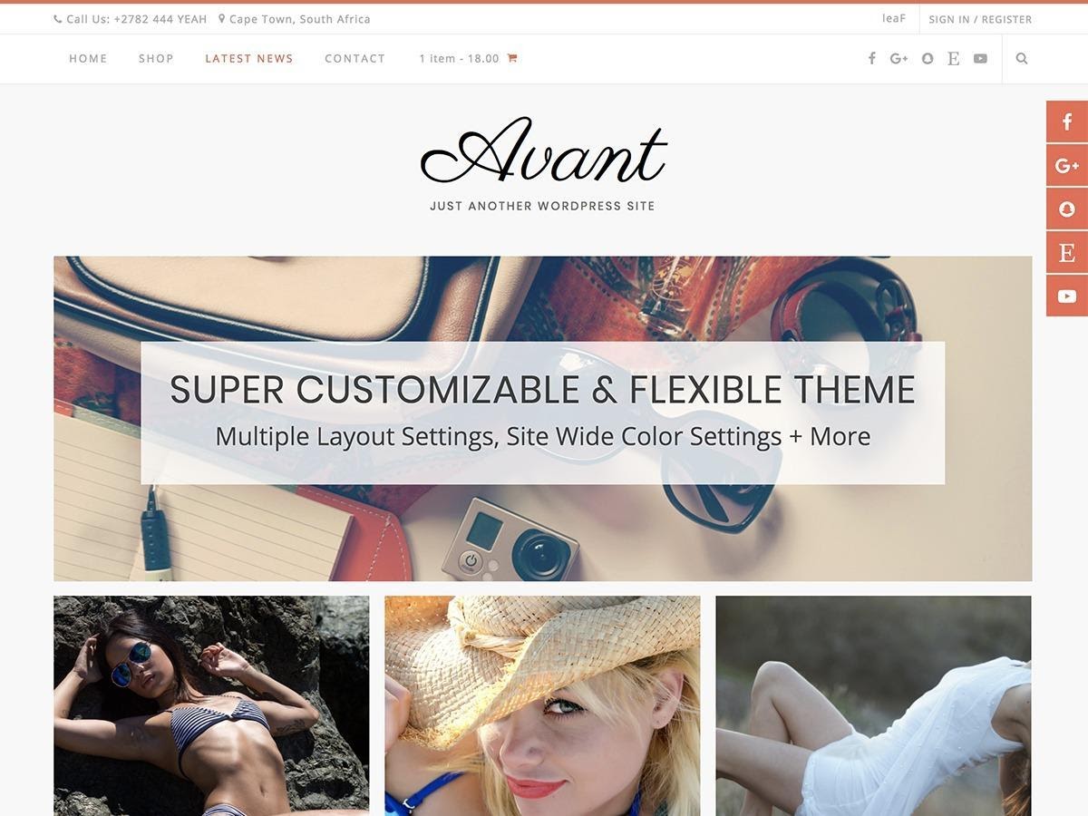 Motyw WordPress Avant z obsługą od prawej do lewej