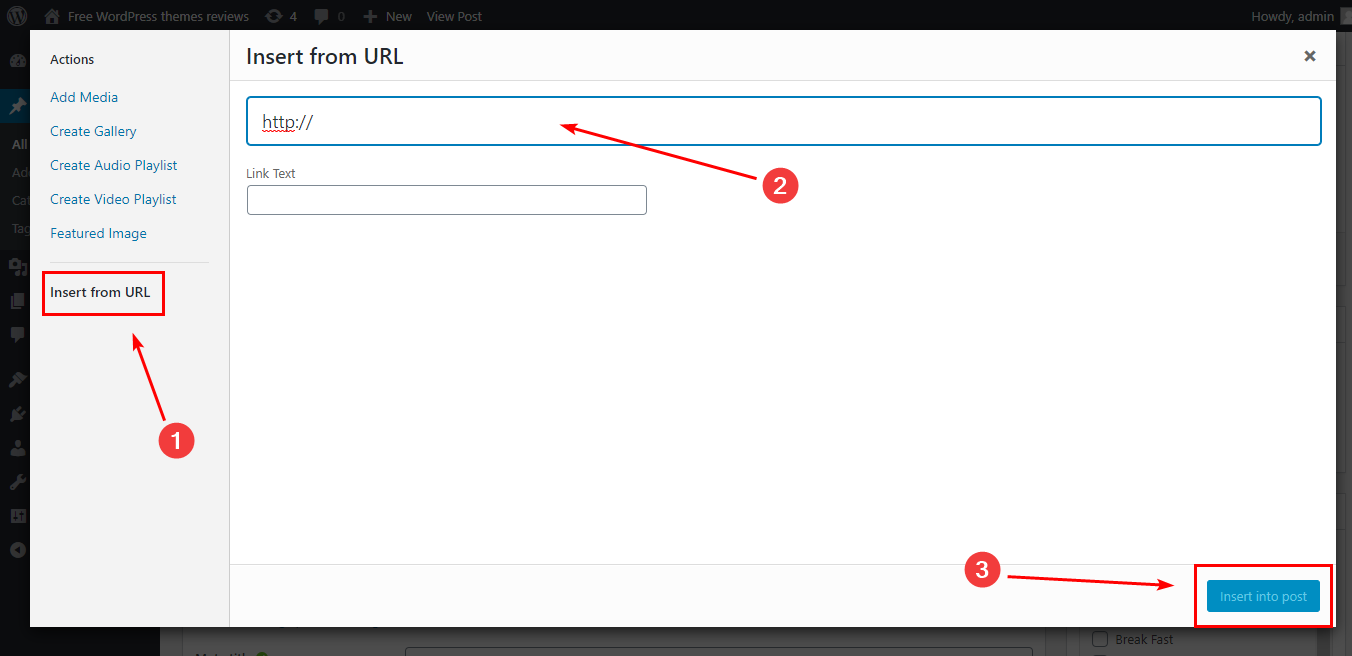URL de incorporação