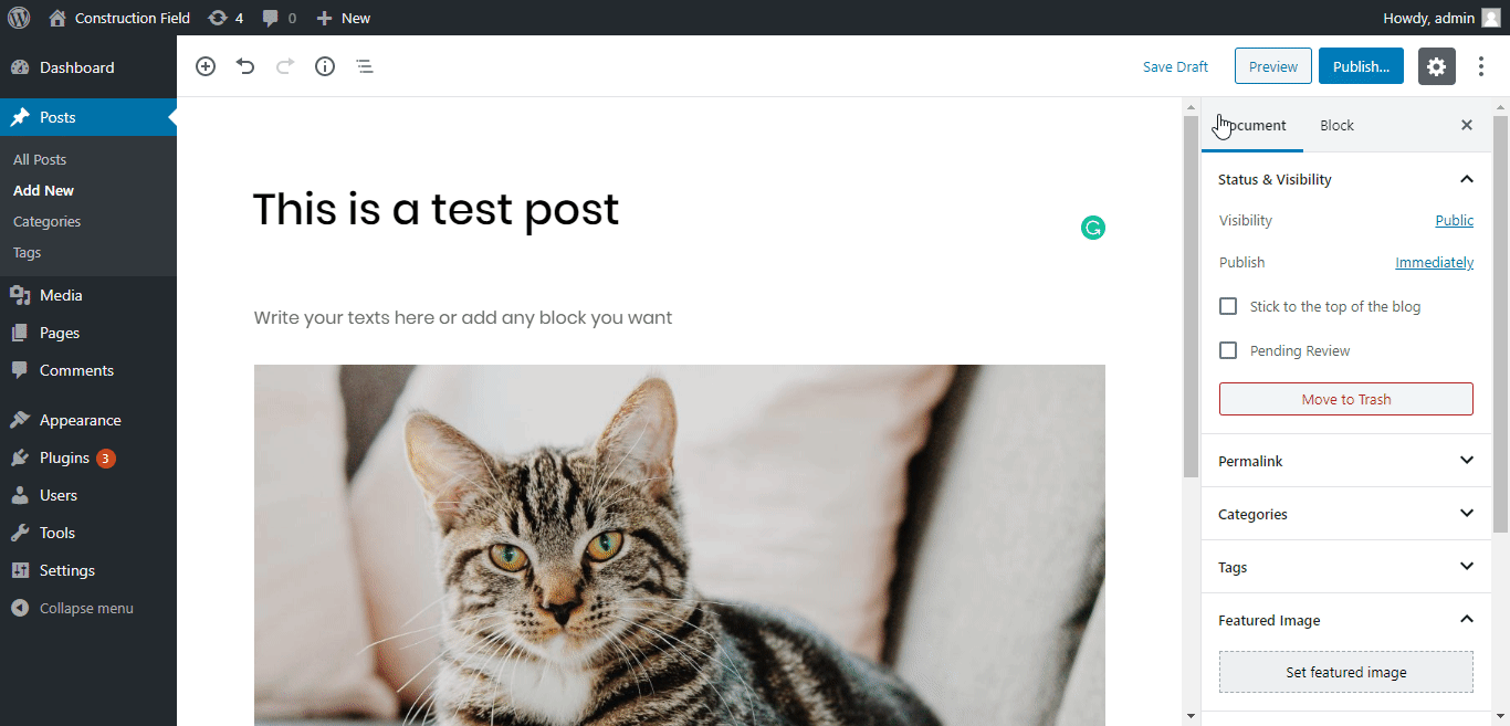 escolher, substituir ou remover uma imagem em destaque
