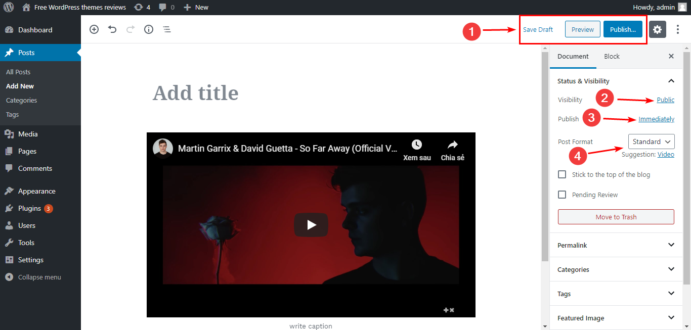 Visualize e publique a postagem