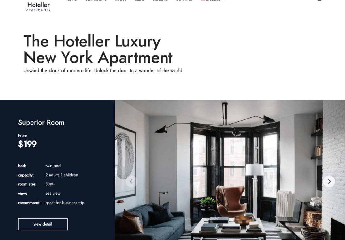 Hoteller - Tema cu design elegant