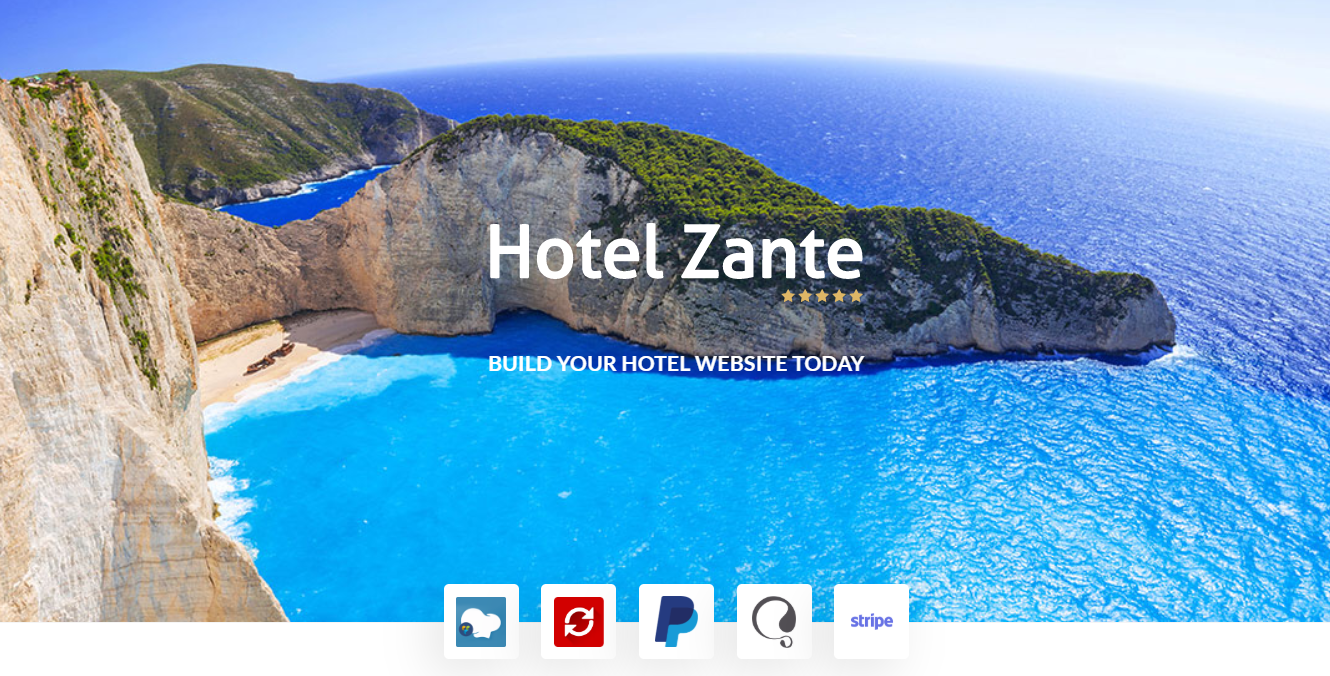Hotel Zante - Temă de rezervare hotelieră pentru călător