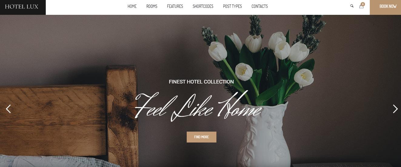 Hotel Lux - Cea mai bună temă wordpress pentru hotel